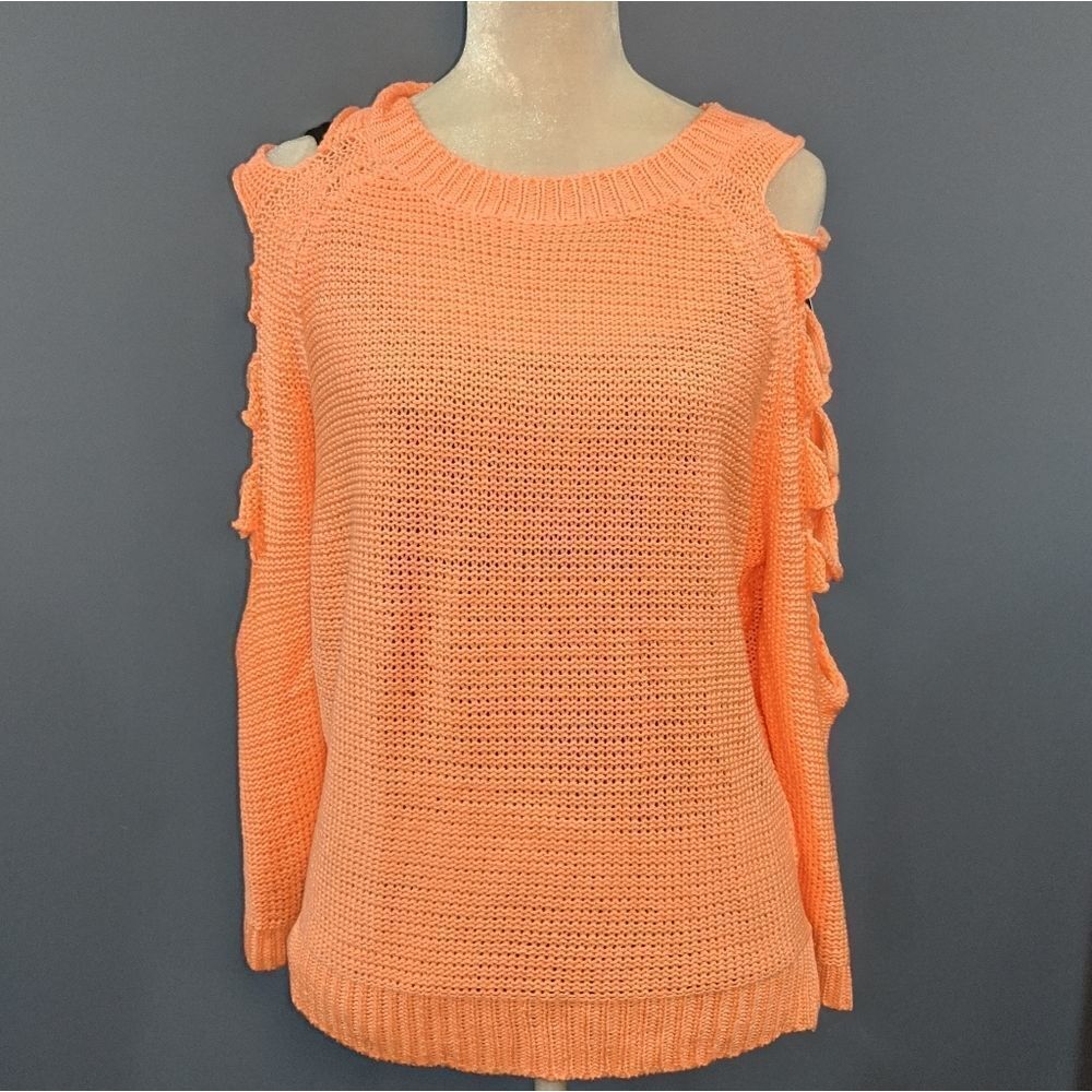 NWT Pippa Lynn Open Sleeve Peachy Sweater  🍑